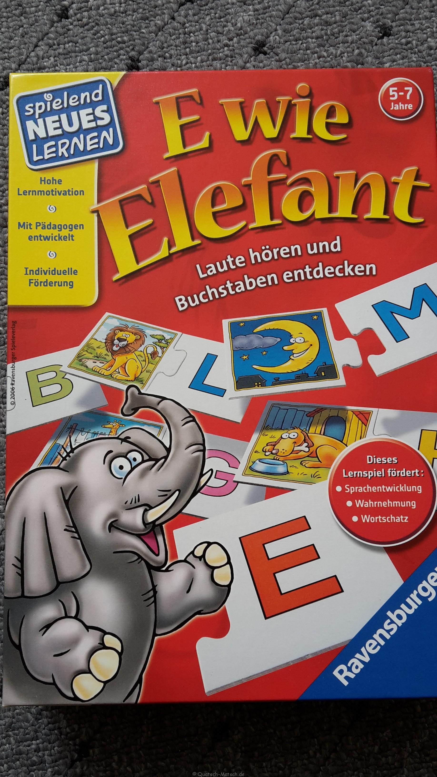 E wie Elefant – von Ravensburger im Spieletest