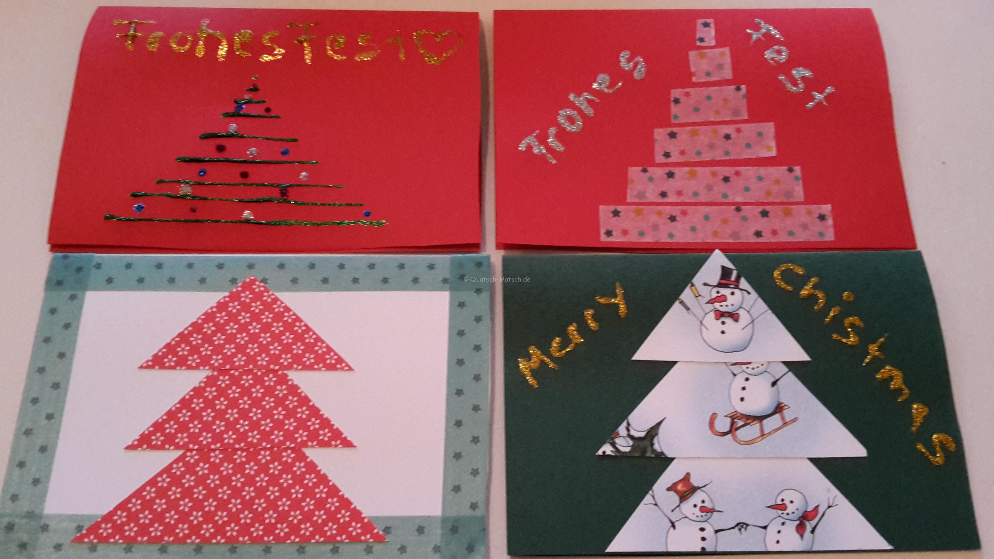 Weihnachtskarten schnell und kinderleicht selber machen – DIY