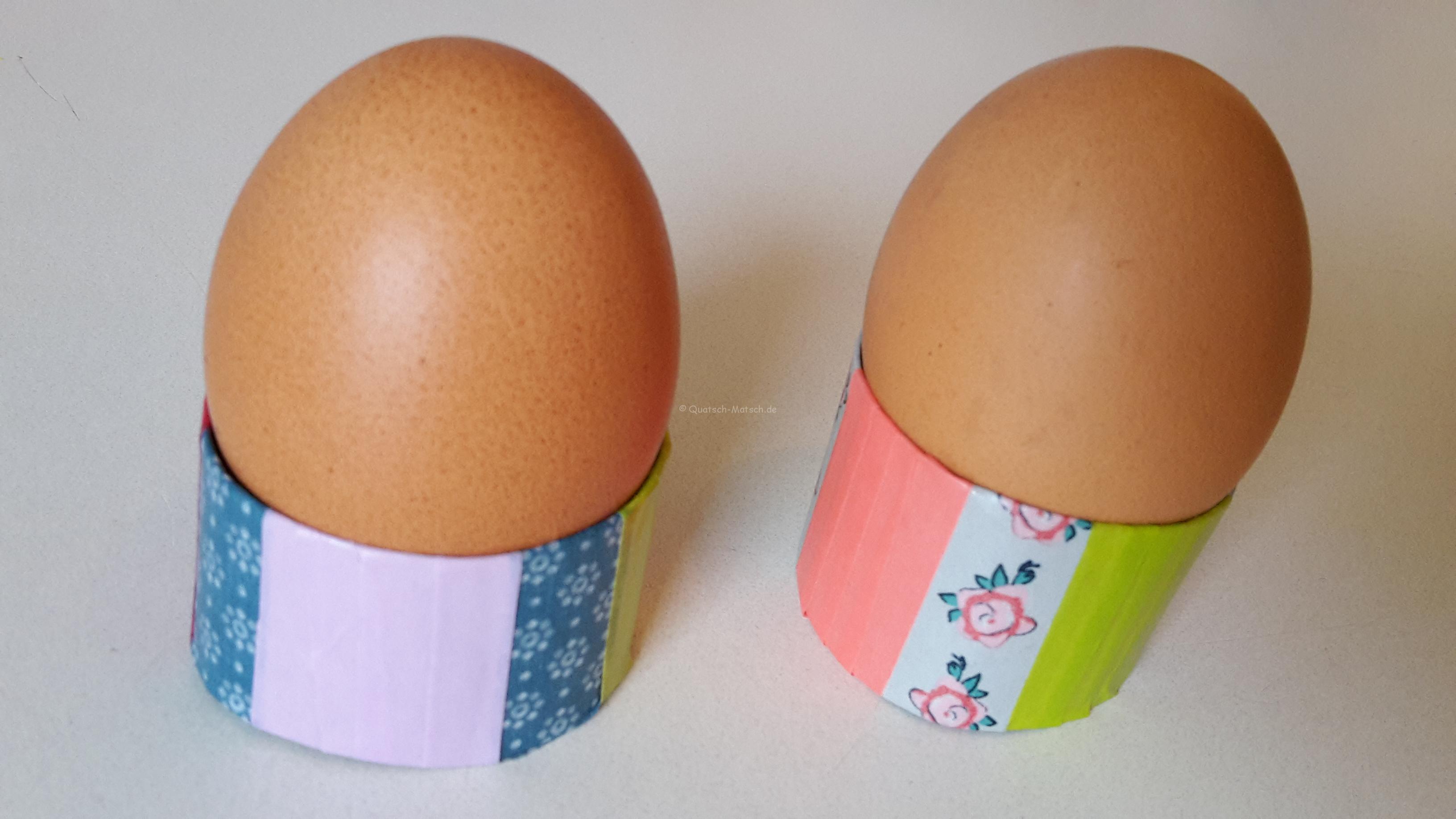 Eierbecher aus Toilettenpapierollen – DIY