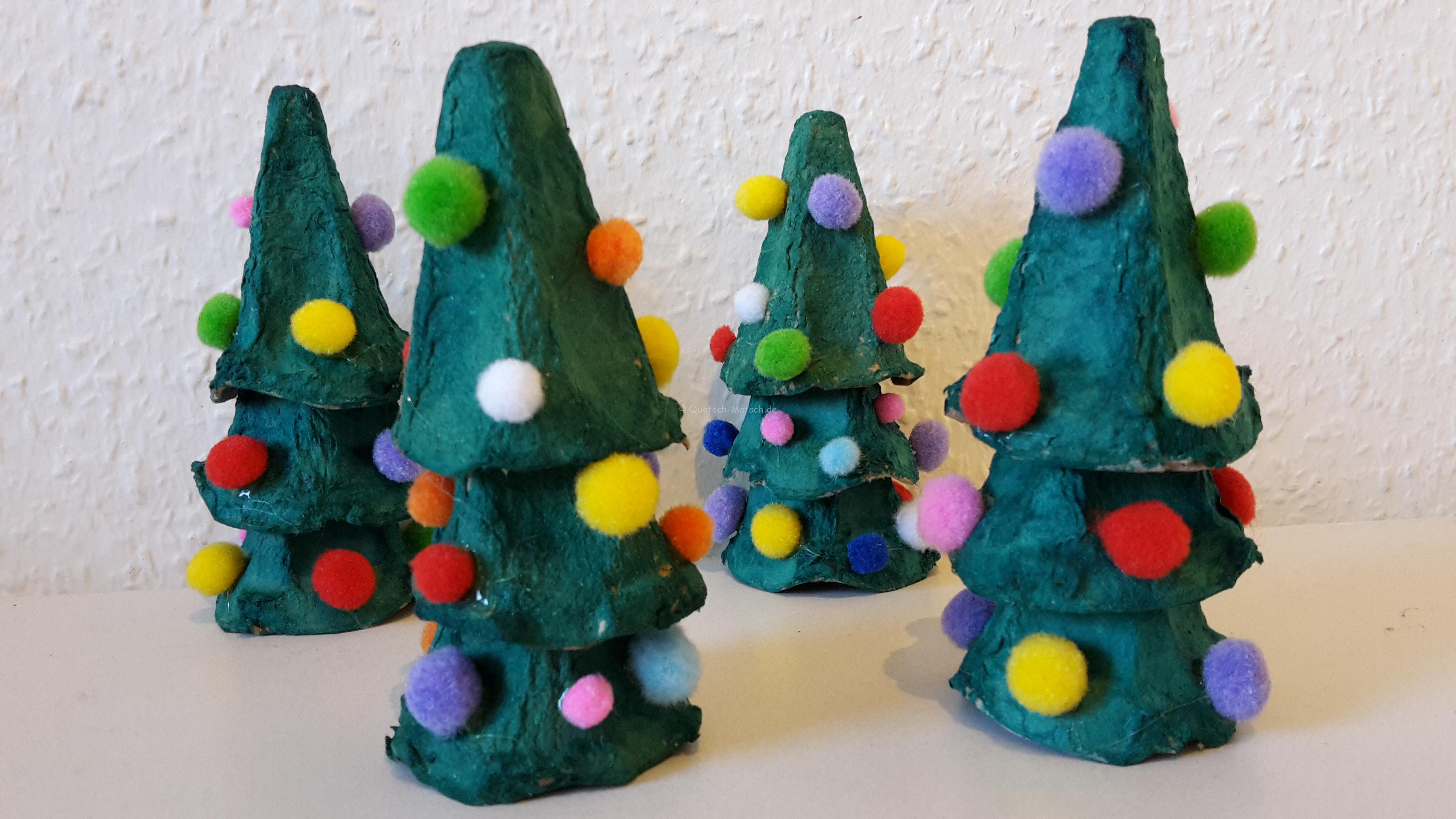 Weihnachtsbaume Aus Eierkartons Basteln Der Familienblog Fur Kreative Eltern