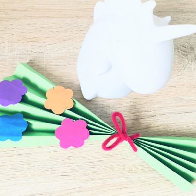 Blumenstrauss aus Papier basteln – Basteln mit Kindern