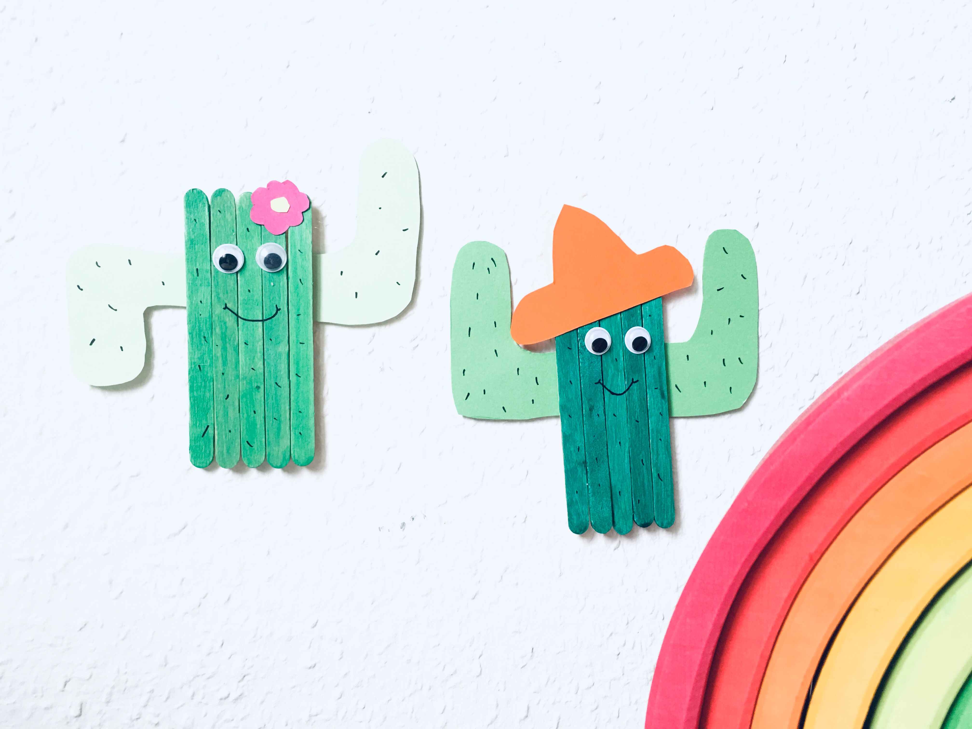 Pfeifenputzer Fur Den Partytisch Diy Kaktus Kindergeburtstag