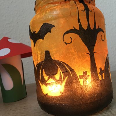 Halloween Windlichter basteln – Gruseln mit Anni