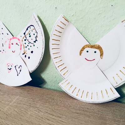 Engel aus Pappteller – Basteln mit Kindern