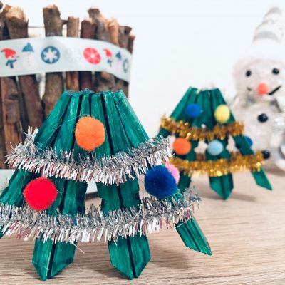 Weihnachtsbaum aus Wäscheklammern – Basteln für Weihnachten